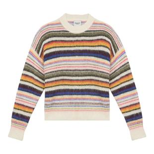 MARANT ETOILE2025 DRUSSELL复古条纹拉绒马海毛毛衣女