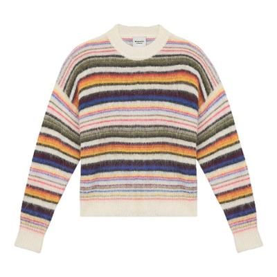 MARANT ETOILE2025 DRUSSELL复古条纹拉绒马海毛毛衣女