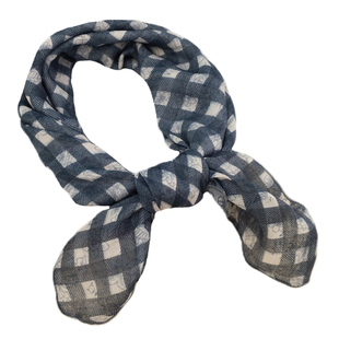 双面格子纯棉围巾女小方巾薄韩版百搭碎花围脖空调护颈装饰领巾