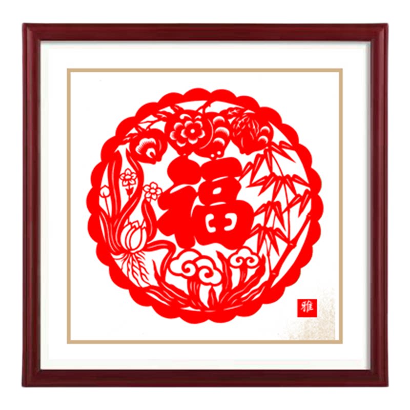纯手工剪纸新年春节窗花青岛古雅