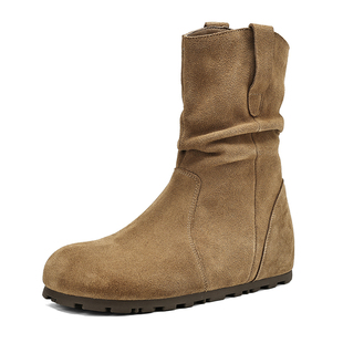 达芙妮短靴女2026新款瘦瘦加绒内增高冬季靴子女鞋勃肯堆堆马丁靴