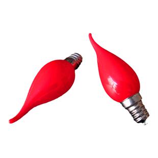 电子供灯LED灯泡红色蜡烛灯e12小螺口神台佛龛供佛菩萨长明莲花灯