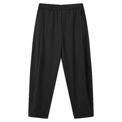 流石男装百搭阔腿弯刀休闲裤经典