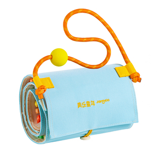 美乐童年卷卷包直液式丙烯马克笔软头小学生美术专用幼儿园画画笔儿童无毒彩色笔不脏手可水洗双头双色水彩笔