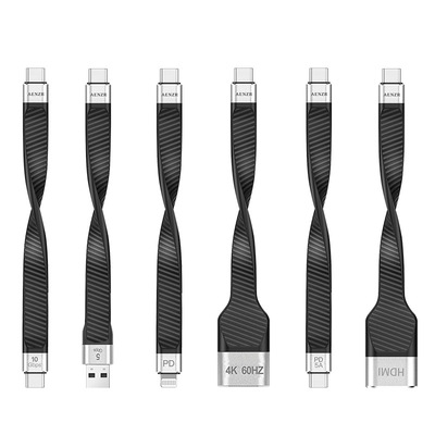 AENZR双头Type-c to c公对公USB3.1GEN2数据线PD快充100W弯折短线otg母口连接u盘硬盘适用于苹果18手机17pro