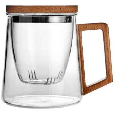透明伊文陶瓷耐热玻璃茶杯大容量