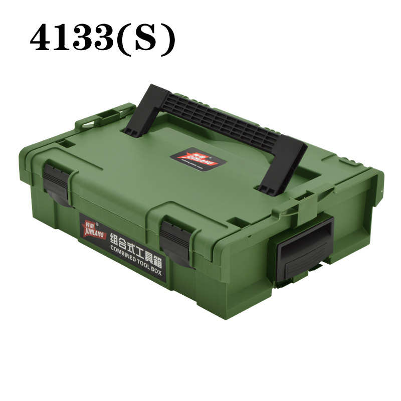 隽狼五金工具箱塑料加厚堆叠式手提箱电工木匠装修电钻收纳箱车载