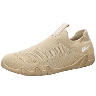 回力一脚蹬男鞋夏季透气网面鞋男士轻便软底运动袜子鞋休闲开车鞋