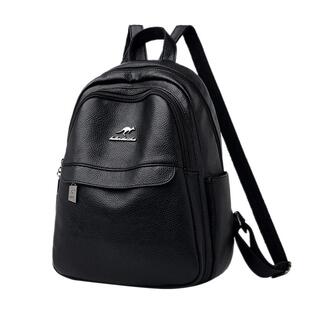 袋鼠威威真皮双肩包女2026新款时尚背包纯牛皮软皮大容量旅游包潮