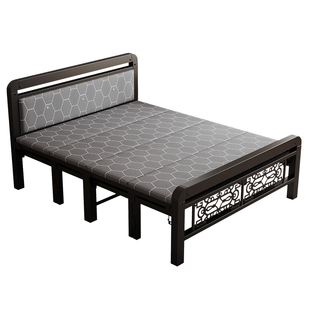 折叠床双人床午休床家用单人小床宿舍办公室简易床出租房铁艺木床