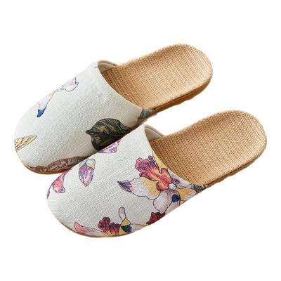 新款绣花亚麻男女包头夏季编织