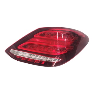 适用W204奔驰C级W205后尾灯C180刹车灯C200LED灯罩w206老改新熏黑