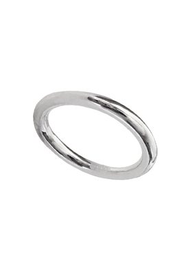 简约钛钢不掉色情侣光面戒指