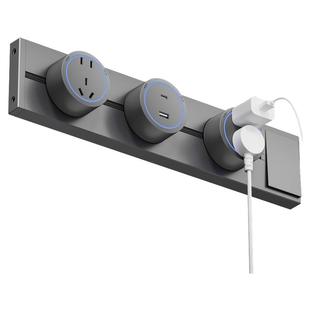 国际电工可移动轨道插座家用厨房明装电力滑动导轨式餐边柜子插排