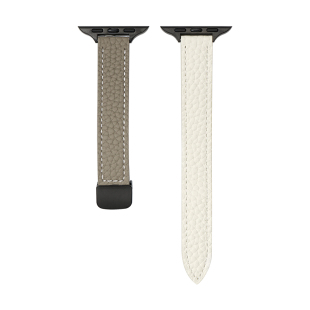 iserisewatch适用applewatch10代表带皮质iwatchs9磁吸表带苹果手表s11女生ultra3拼色45mm小众夏绿高级真皮