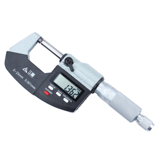 日本三量数显外径千分尺0-25mm电子螺旋测微器分厘高精度0.001mm