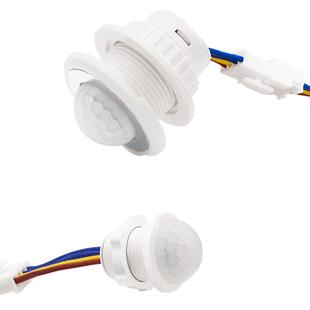 红外线人体感应器开关220v延时光控开关可调小头模块嵌暗装吸顶式