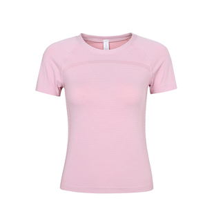 annerun运动短袖女修身不勒显瘦透气普拉提训练服上衣跑步瑜伽服