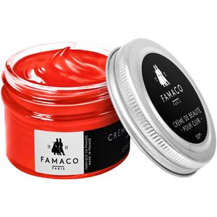 famaco进口红色鞋油皮鞋包修复玛丽珍鞋补色酒红色真皮夹克保养油