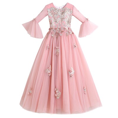 高端连衣裙女童金丝绒轻奢高级感