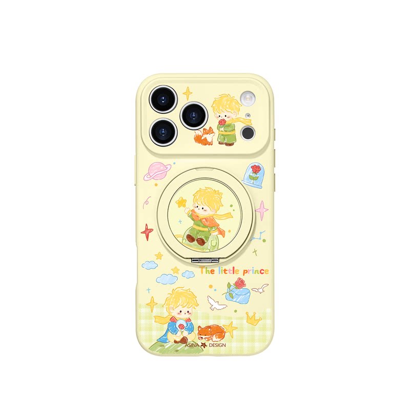 摘星王子适用iPhone17Promax手机壳新款苹果16Pro磁吸带支架套Bo3液态硅胶支点ip15高级网红14可爱13pm全包女