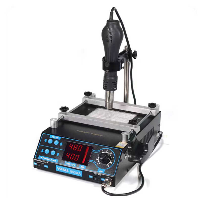 谊华853A恒温无铅预热台BGA返修台拆焊台数显热风枪烙铁二合一