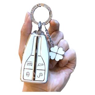 适用于红旗hs5钥匙套2022款专用hs5汽车高档壳hs7车内钥匙包女扣