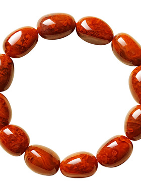 宫里上新收藏级火焰纹南红手串