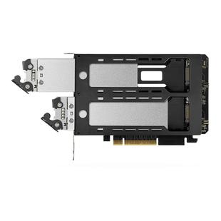 ICY DOCK 双盘位M.2 NVMe SSD硬盘盒PCIe转接卡全金属MB842MP-B