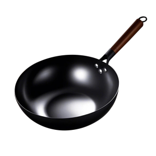 章丘老式平底铁锅炒菜锅家用官方旗舰炒锅不粘锅燃气灶电磁炉专用