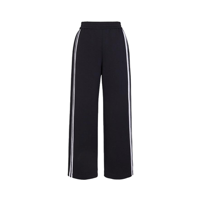 婉甸秋季新品度假休闲黑色空气层阔腿裤下装1233P11DX3