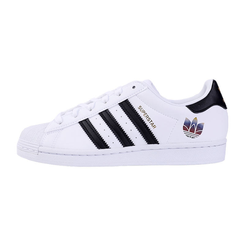 三叶草侧边印花金标Adidas贝壳