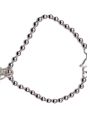 谢家银匠莲蓬 莲花手链  99足银铃铛简约银饰