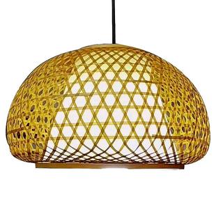 中式田园手工编织竹编灯笼仿古餐厅吊灯茶楼创意酒店庭院装饰灯罩