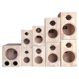 实木原木音箱空箱体4寸5寸6.5寸8寸二分频低音炮汽车喇叭改装外壳