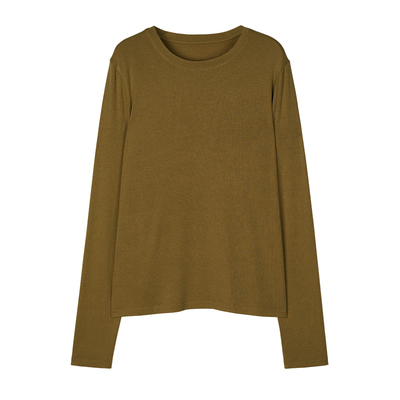 醋酸羊毛经典针织打底长袖面膜T