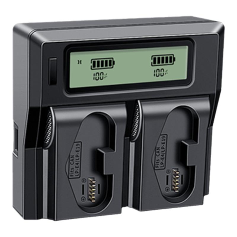 适用于佳能 LP-E19 电池充电器1DX2 1Dx 1DX markII 1Ds Mark3 LP-E4N 双充LCd相机充电器1DX3数码座充