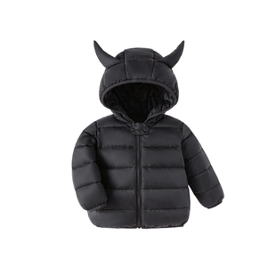 巴拉巴拉宝宝羽绒服轻薄婴儿黑色外套儿童冬装新款男童衣服女童装