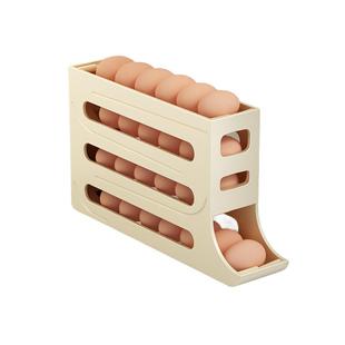 鸡蛋收纳盒冰箱侧门收纳盒滚蛋食品级鸡蛋架自动滚蛋鸡蛋盒保鲜盒