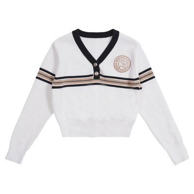 memoryin童装复古V领毛衣