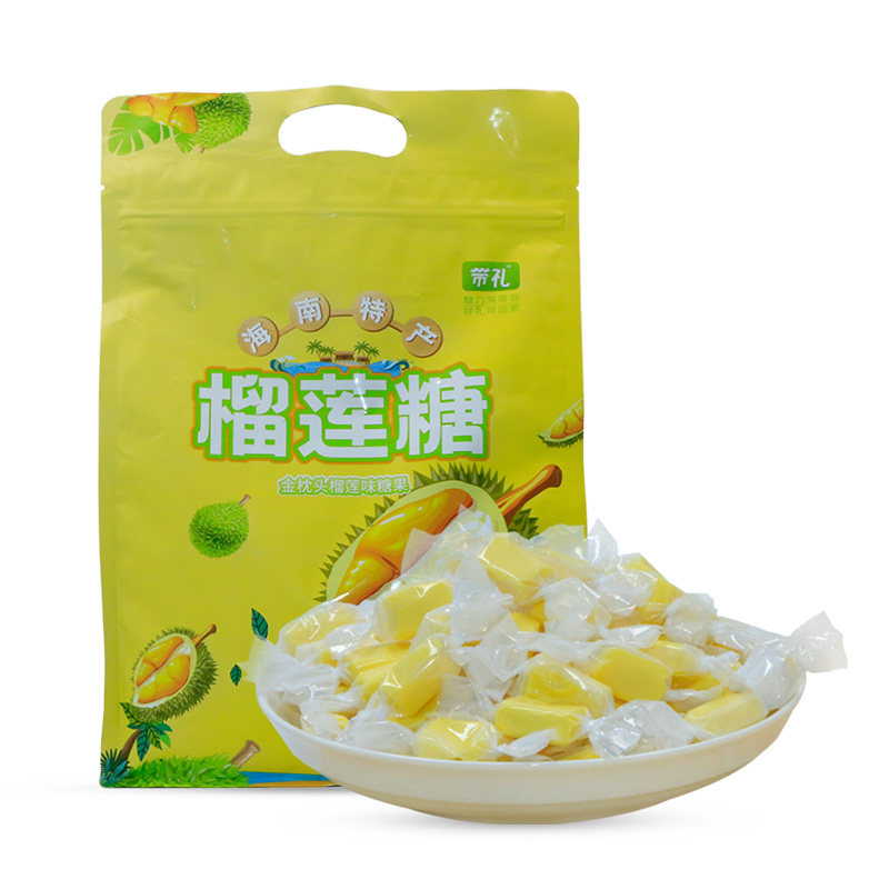 带礼榴莲糖508g凤凰机场同款海南特产网红奶糖特浓软糖零食