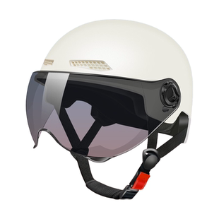 复古电动车头盔女秋冬季骑行秋冬天防风电瓶车可爱安全帽四季通用