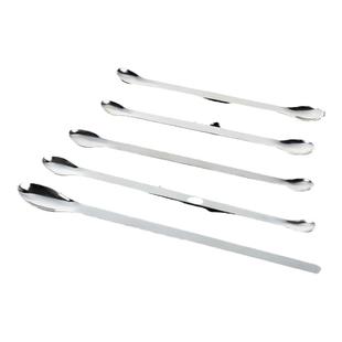 不锈钢药勺组培实验室取样勺单双头药匙固体粉末称量勺16 20 30cm