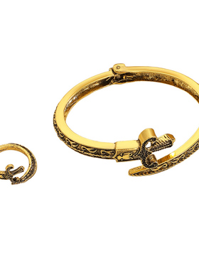 暗黑哥特风复古宝剑手镯戒指