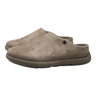 情侣外穿百搭一脚蹬绒面包头拖鞋