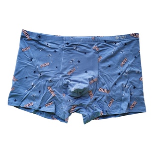 【特卖】威德龙内裤弹力棉印花不卷边中高腰中老年盒装裤头3374