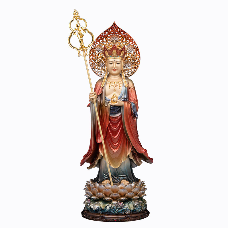 全堂佛铜像地藏王菩萨摆件