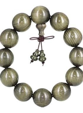 阴沉木手串佛珠念珠手链108颗 金丝楠炭化民族风老料男女款