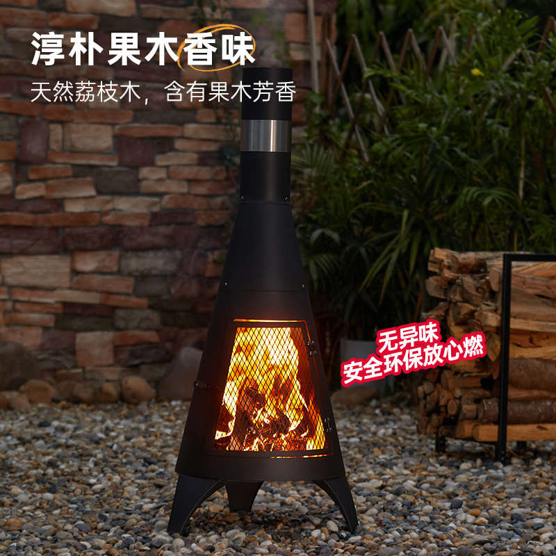 燃客篝火木柴柴火炉家用真火燃木柴户外露营野炊取暖木材壁炉干柴