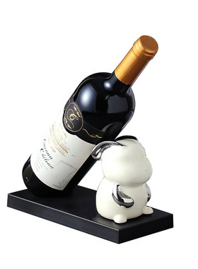 轻奢现代兔子红酒架装饰摆件